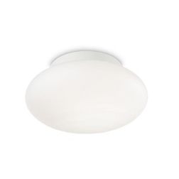 PLAFONIERA DA ESTERNI IN ALLUMINIO BIANCO IP44 D33 CM FORMA OVALE DESIGN MODERNO CRISTALENSI - Cristalensi Shop Online 2