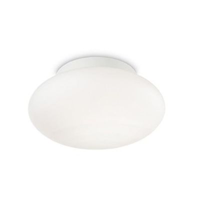 PLAFONIERA DA ESTERNI IN ALLUMINIO BIANCO IP44 D33 CM FORMA OVALE DESIGN MODERNO CRISTALENSI - Cristalensi Shop Online