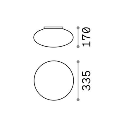 PLAFONIERA DA ESTERNI IN ALLUMINIO BIANCO IP44 D33 CM FORMA OVALE DESIGN MODERNO CRISTALENSI - Cristalensi Shop Online