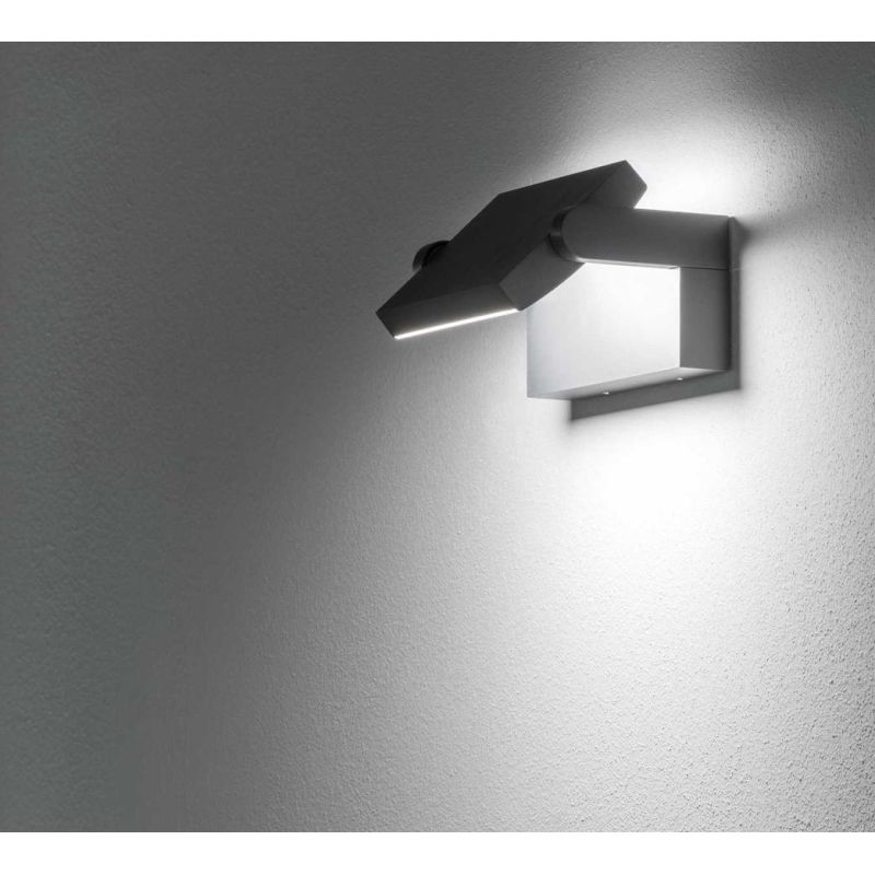 APPLIQUE ORIENTABILE DA ESTERNI IN ALLUMINIO 5 COLORI IP54 LED 20W LUCE 3000K MODERNA CRISTALENSI - Cristalensi Shop Online