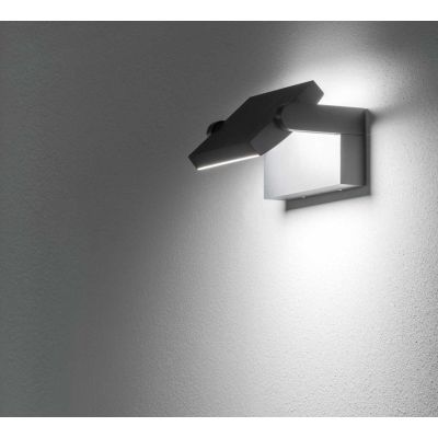 APPLIQUE ORIENTABILE DA ESTERNI IN ALLUMINIO 5 COLORI IP54 LED 20W LUCE 3000K MODERNA CRISTALENSI - Cristalensi Shop Online