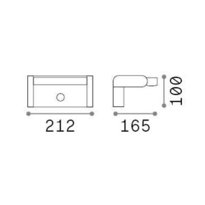 APPLIQUE ORIENTABILE DA ESTERNI CON SENSORE DI MOVIMENTO 5 COLORI IP54 LED 21W LUCE 3000K MODERNA CRISTALENSI - Cristalensi Shop