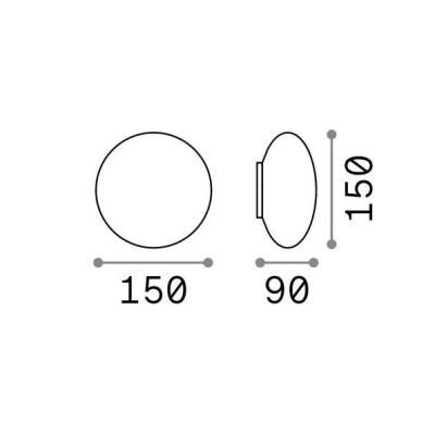 APPLIQUE DA ESTERNI IN ALLUMINIO BIANCO IP54 D15 CM FORMA OVALE DESIGN MODERNO CRISTALENSI - Cristalensi Shop Online