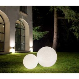 SFERA LUMINOSA DA ESTERNO GRIGIO MELANGE EFFETTO GRANITO 4 MISURE IP44 ATTACCO E27 CRISTALENSI - Cristalensi Shop Online
