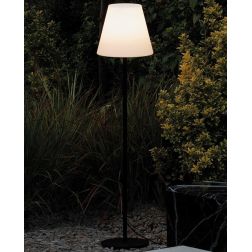 LAMPADA DA TERRA PER AMBIENTI ESTERNI IP44 IN METALLO ANTRACITE E DIFFUSORE BIANCO ALTEZZA CM 154 CRISTALENSI - Cristalensi Shop