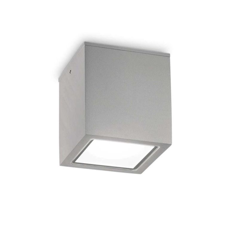 PLAFONIERA CUBO DA ESTERNO IP54 ALLUMINIO IN 5 COLORI 2 MISURE LAMPADINA ATTACCO GU10 CRISTALENSI - Cristalensi Shop Online