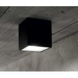 PLAFONIERA CUBO DA ESTERNO IP54 ALLUMINIO IN 5 COLORI 2 MISURE LAMPADINA ATTACCO GU10 CRISTALENSI - Cristalensi Shop Online