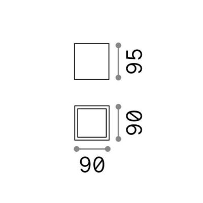 PLAFONIERA CUBO DA ESTERNO IP54 ALLUMINIO IN 5 COLORI 2 MISURE LAMPADINA ATTACCO GU10 CRISTALENSI - Cristalensi Shop Online