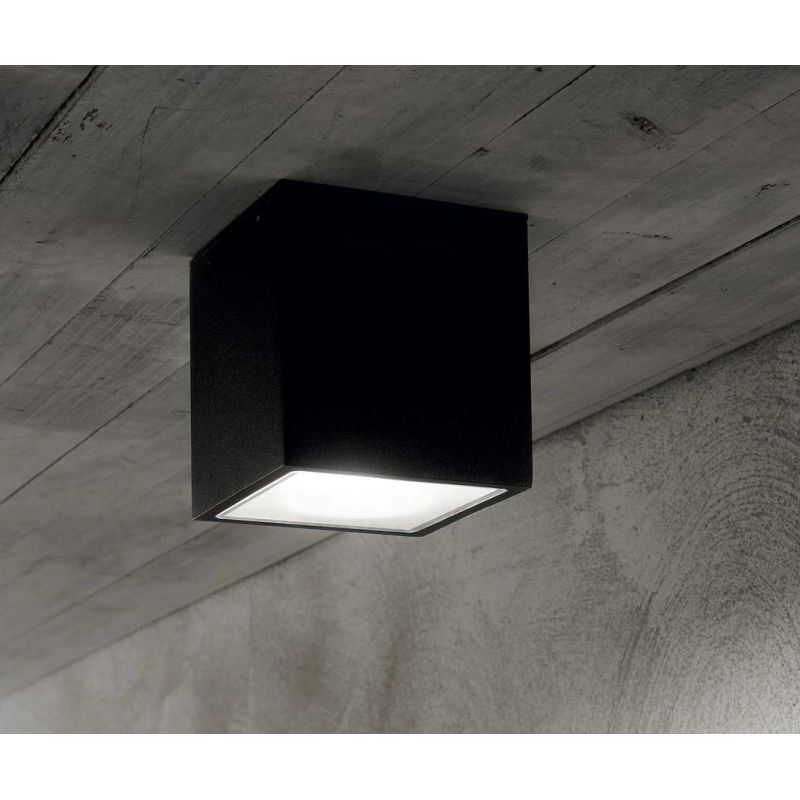 PLAFONIERA CUBO DA ESTERNO IP54 ALLUMINIO IN 5 COLORI 2 MISURE LAMPADINA ATTACCO GU10 CRISTALENSI - Cristalensi Shop Online