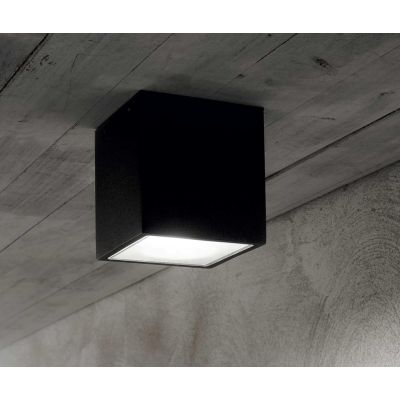 PLAFONIERA CUBO DA ESTERNO IP54 ALLUMINIO IN 5 COLORI 2 MISURE LAMPADINA ATTACCO GU10 CRISTALENSI - Cristalensi Shop Online