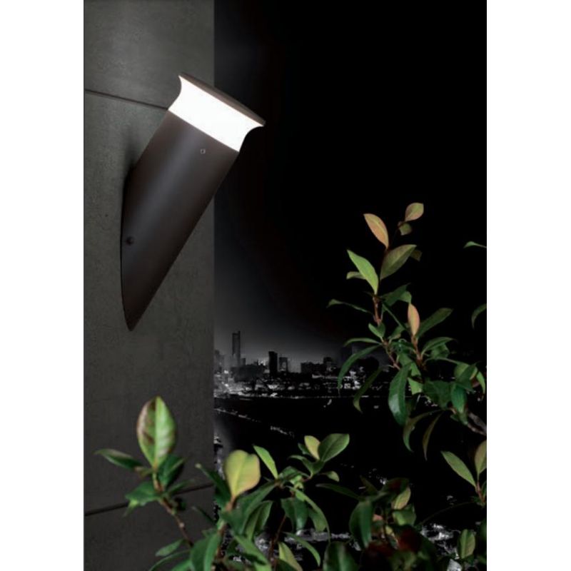 KEP APPLIQUE INCLINATA DA ESTERNO LED 9W LUCE 3000K-4000K IP65 IN ALLUMINIO ANTRACITE O CAFFE Sovil - Cristalensi Shop Online