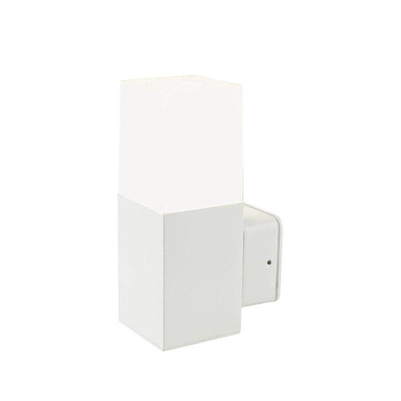 KUBE LED 7W INTEGRATO APPLIQUE IN ALLUMINIO H80 CM IP54 IN DUE COLORI BIANCO E ALLUMINIO Sovil - Cristalensi Shop Online