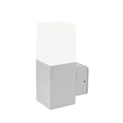 KUBE LED 7W INTEGRATO APPLIQUE IN ALLUMINIO H80 CM IP54 IN DUE COLORI BIANCO E ALLUMINIO Sovil - Cristalensi Shop Online 2