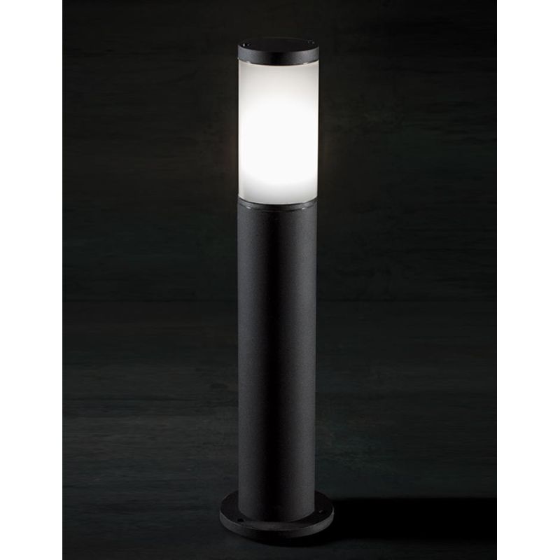 FIDEL PALO DA GIARDINO 2 MISURE IP65 IN ALLUMINIO DI COLORE NERO CON DIFFUSORE BIANCO OPALINO Sovil - Cristalensi Shop Online