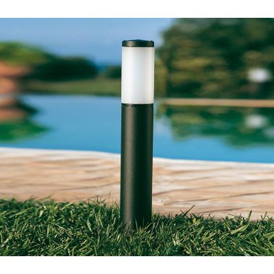 FIDEL PALO DA GIARDINO 2 MISURE IP65 IN ALLUMINIO DI COLORE NERO CON DIFFUSORE BIANCO OPALINO Sovil - Cristalensi Shop Online