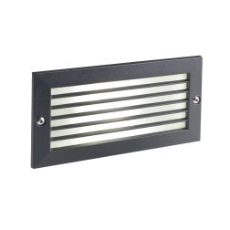 ESCAPE SEGNAPASSO CON GRIGLIA A PARETE IN ALLUMINIO E DIFFUSORE IN VETRO IP54 Sovil - Cristalensi Shop Online 2