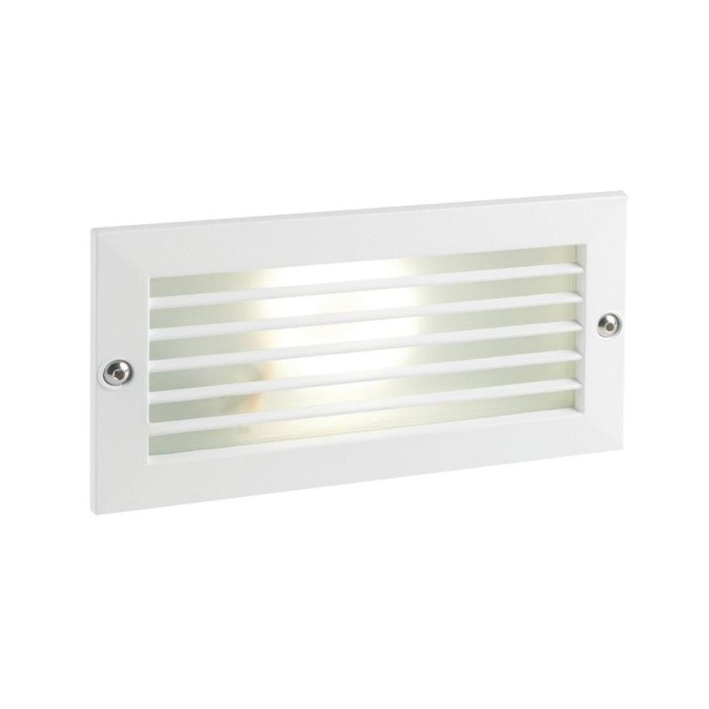 ESCAPE SEGNAPASSO CON GRIGLIA A PARETE IN ALLUMINIO E DIFFUSORE IN VETRO IP54 Sovil - Cristalensi Shop Online