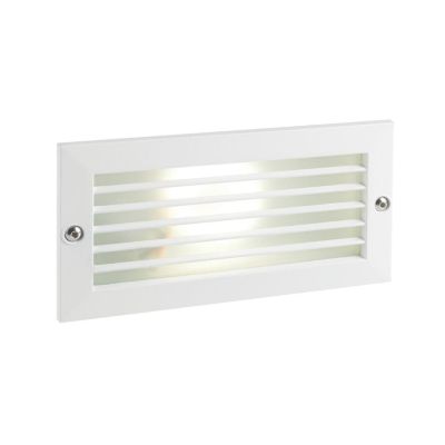 ESCAPE SEGNAPASSO CON GRIGLIA A PARETE IN ALLUMINIO E DIFFUSORE IN VETRO IP54 Sovil - Cristalensi Shop Online