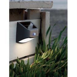 SUNNY APPLIQUE AD ENERGIA SOLARE IP44 SENSORE DI MOVIMENTO E CREPUSCOLARE LED 1,5W ANTRACITE Sovil - Cristalensi Shop Online 2