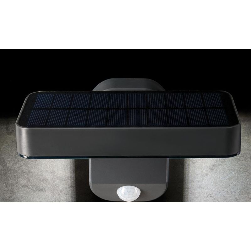 SOLARE PALETTO H60 CM LED 4.5W CON SENSORE DI MOVIMENTO, PANNELLO SOLARE E BATTERIA Sovil - Cristalensi Shop Online