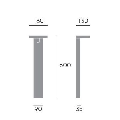 SOLARE PALETTO H60 CM LED 4.5W CON SENSORE DI MOVIMENTO, PANNELLO SOLARE E BATTERIA Sovil - Cristalensi Shop Online