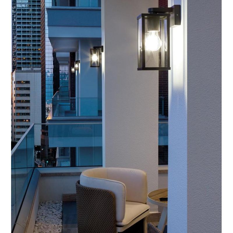 AUREA APPLIQUE DA ESTERNO A LANTERNA IP54 STILE CLASSICO IN ALLUMINIO BIANCO O NERO DI SOVIL Sovil - Cristalensi Shop Online