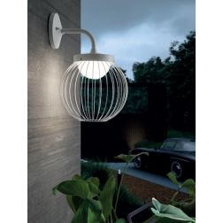 CAGE LAMPADA DA PARETE IP65 CON GABBIA IN ALLUMINIO BIANCO O NERO LED 20W DI SOVIL Sovil - Cristalensi Shop Online