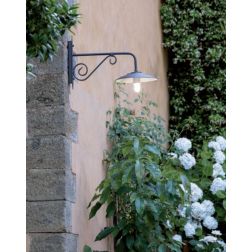 BORGO APPLIQUE DA ESTERNO LUNGA PICCOLA ANTRACITE CON PIATTO INTERNO BIANCO DI SOVIL Sovil - Cristalensi Shop Online