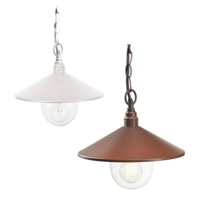 SPECTRE SOSPENSIONE CON PIATTO CORTEN O BIANCO IN STILE VINTAGE IP44 ECONOMICA DI SOVIL Sovil - Cristalensi Shop Online