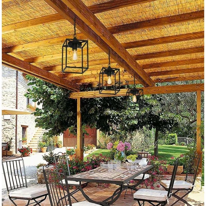 DOMUS SOSPENSIONE SINGOLA STILE CLASSICO IP43 IN ALLUMINIO BIANCO O NERO DI SOVIL Sovil - Cristalensi Shop Online