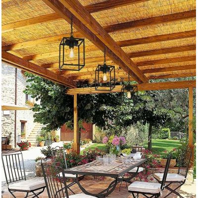 DOMUS SOSPENSIONE SINGOLA STILE CLASSICO IP43 IN ALLUMINIO BIANCO O NERO DI SOVIL Sovil - Cristalensi Shop Online