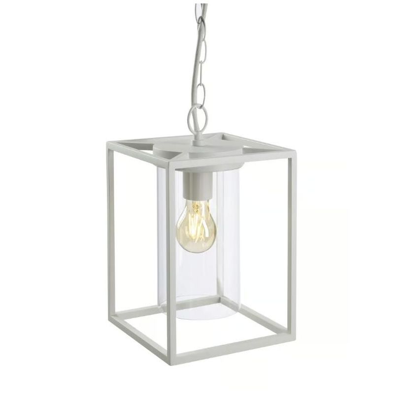 DOMUS SOSPENSIONE SINGOLA STILE CLASSICO IP43 IN ALLUMINIO BIANCO O NERO DI SOVIL Sovil - Cristalensi Shop Online