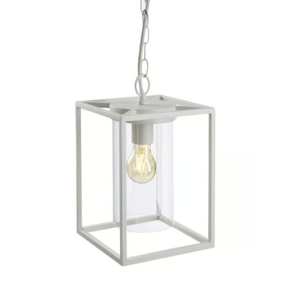 DOMUS SOSPENSIONE SINGOLA STILE CLASSICO IP43 IN ALLUMINIO BIANCO O NERO DI SOVIL Sovil - Cristalensi Shop Online