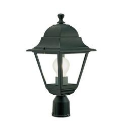 OLD TESTA PALO IN ALLUMINIO NERO O BIANCO ARGENTO CON DIFFUSORE TRASPARENTE PER PALO DIAMETRO 6 CM Sovil - Cristalensi Shop Onli 2