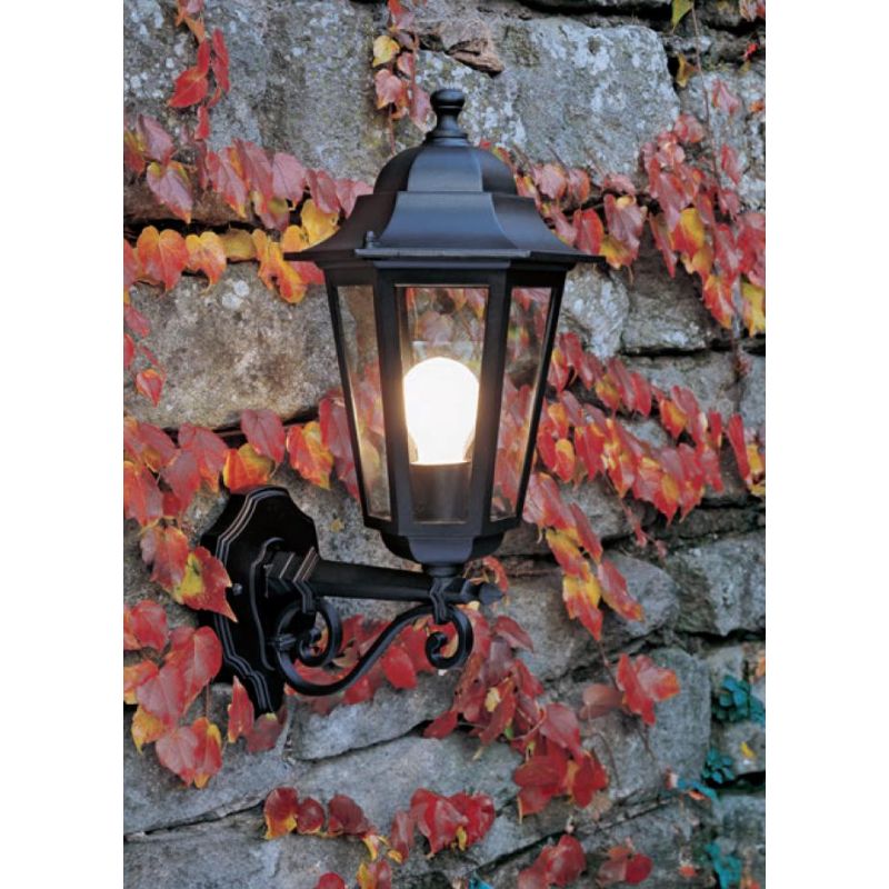 KAYAK LANTERNA A PARETE IN ALLUMINIO NERO CON DIFFUSORI IN VETRO Sovil - Cristalensi Shop Online