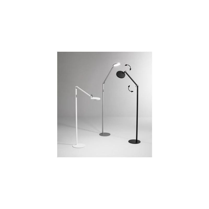 3551-11 REGINA LAMPADA DA TERRA IN ALLUMINIO NERA BIANCA o ALLUMINIO DIMMERABILE DI FABAS LUCE Fabas Luce - Cristalensi Shop Onl