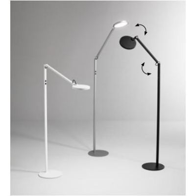 3551-11 REGINA LAMPADA DA TERRA IN ALLUMINIO NERA BIANCA o ALLUMINIO DIMMERABILE DI FABAS LUCE Fabas Luce - Cristalensi Shop Onl