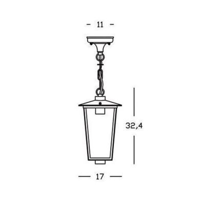RIBOT LAMPADA A SOSPENSIONE DA ESTERNO ALLUMINIO BIANCO/ORO O RUGGINE IP43 Sovil - Cristalensi Shop Online