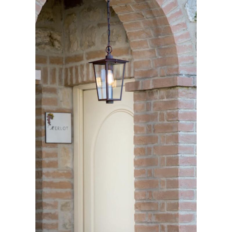 RIBOT LAMPADA A SOSPENSIONE DA ESTERNO ALLUMINIO BIANCO/ORO O RUGGINE IP43 Sovil - Cristalensi Shop Online