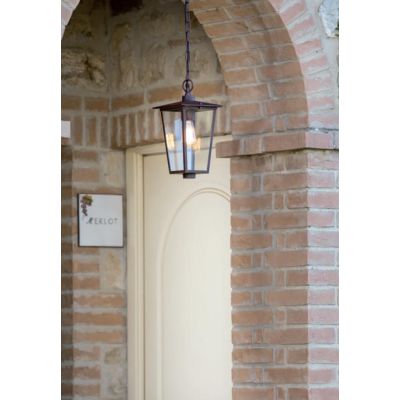 RIBOT LAMPADA A SOSPENSIONE DA ESTERNO ALLUMINIO BIANCO/ORO O RUGGINE IP43 Sovil - Cristalensi Shop Online