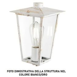 RIBOT TESTA PALO PER TUBO DI 6 CM IN ALLUMINIO BIANCO/ORO O RUGGINE IP43 Sovil - Cristalensi Shop Online 2