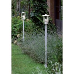 RIBOT PALO DA GIARDINO AD UNA LUCE H140 CM N ALLUMINIO BIANCO/ORO O RUGGINE IP43 Sovil - Cristalensi Shop Online 2
