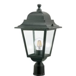 AMALFI TESTA PALO IN ALLUMINIO NERO CON DIFFUSORI IN VETRO PER TUBO 6 CM Sovil - Cristalensi Shop Online 2