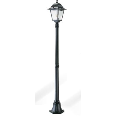 AMALFI LAMPIONE ESTERNO ALLUMINIO NERO DIFFUSORI VETRO ALTEZZA 175 CM SOVIL Sovil - Cristalensi Shop Online