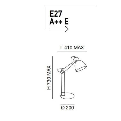 3644-30 SVEVA LAMPADA DA TAVOLO ORIENTABILE IN METALLO E LEGNO NOCE O FRASSINO DI FABAS LUCE Fabas Luce - Cristalensi Shop Onlin