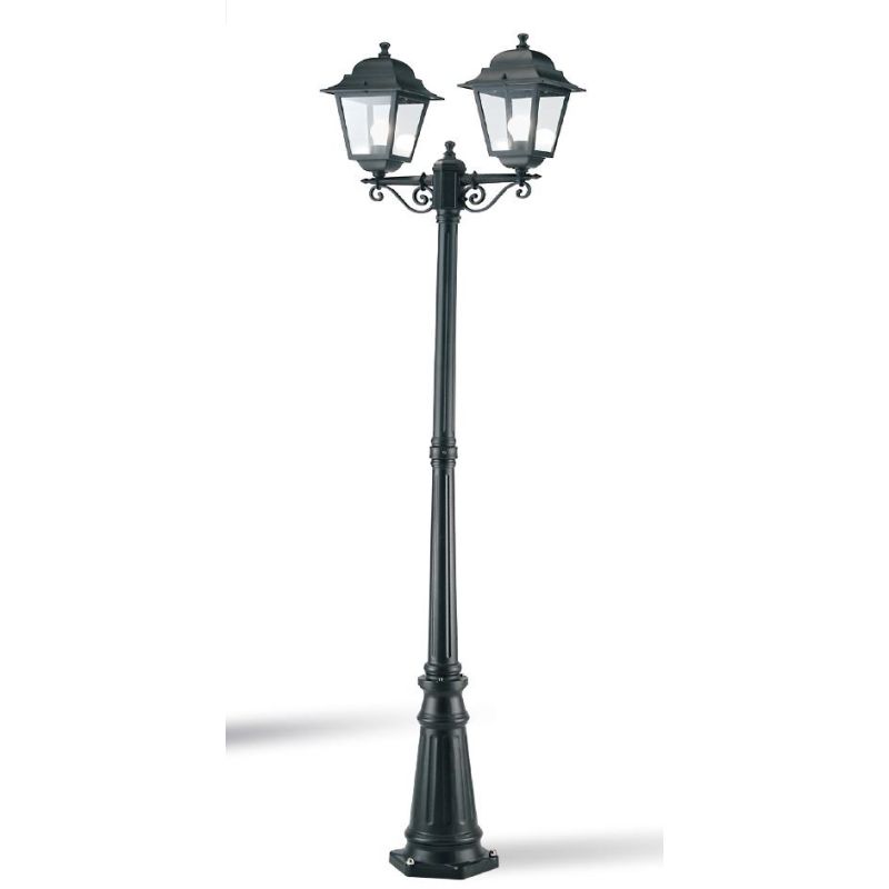 AMALFI PALO PER ESTERNO ALTO IN ALLUMINIO 2 LUCI NERO DI SOVIL Sovil - Cristalensi Shop Online