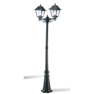 AMALFI PALO PER ESTERNO ALTO IN ALLUMINIO 2 LUCI NERO DI SOVIL Sovil - Cristalensi Shop Online