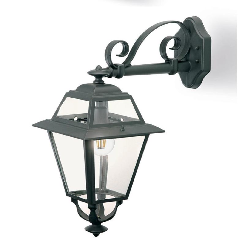ELEGANCE APPLIQUE LANTERNA PER ESTERNO IN ALLUMINIO ANTRACITE E DIFFUSORI IN VETRO Sovil - Cristalensi Shop Online