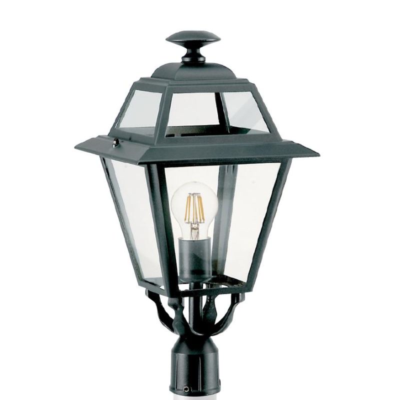 ELEGANCE TESTA PALO DIAMETRO 6 CM IN ALLUMINIO ANTRACITE E DIFFUSORI IN VETRO Sovil - Cristalensi Shop Online