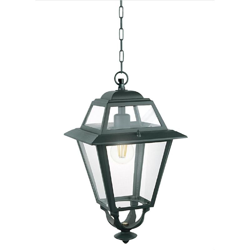 ELEGANCE SOSPENSIONE PER ESTERNO IN ALLUMINIO ANTRACITE E DIFFUSORI IN VETRO Sovil - Cristalensi Shop Online